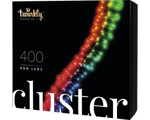 Twinkly LED Lichterkette Clusterlicht 6m 400 LEDs App Steuerung bunt kaltweiß - 8056326672799
