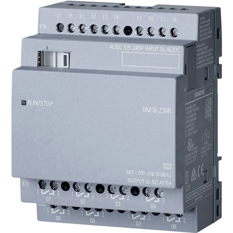 Siemens LOGO! SPS Modul Erweiterungsmodul DM16 230R 0BA2 Ethernet IP20 - 4034106029463