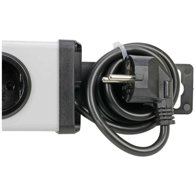 Ehmann Steckdosen-Verteiler 6-fach Silber Schwarz 1,5m Schutzkontakt IP20 - 4012096007968