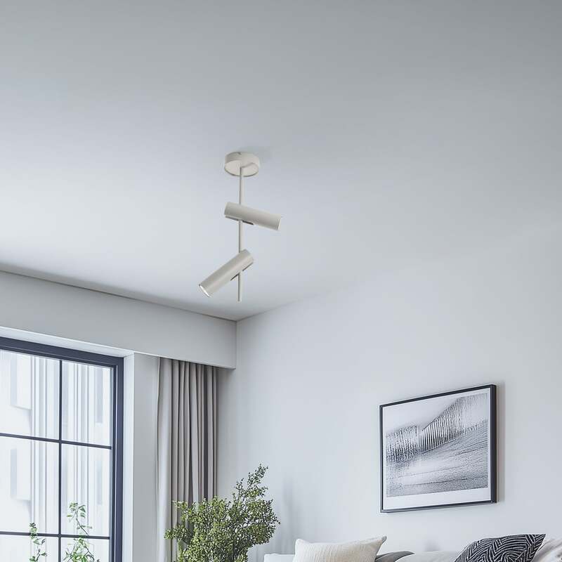 Deckenspot Leda Deckenleuchte Spot taupe Stahl 2-flammig 55 cm GU10 LED Lampe - 5902846810568