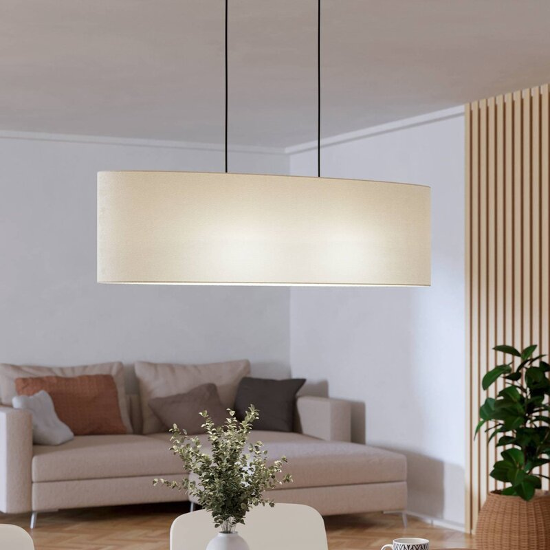Eglo Hängeleuchte Febres Hängelampe Deckenlampe Länge 78 cm schwarz/weiß St746 - 9008606312771
