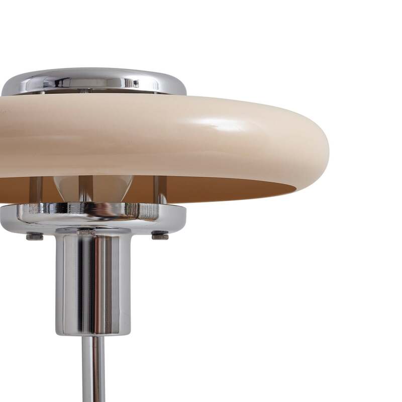 Lindby Tischleuchte Branford LED Lampe Retro beige Metall Travertin 46cm hoch - 4255830903366