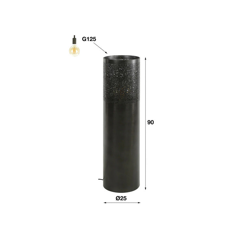 Zijlstra Stehleuchte Stehlampe Narabi Metall Schwarz 90 cm - 8713244717833