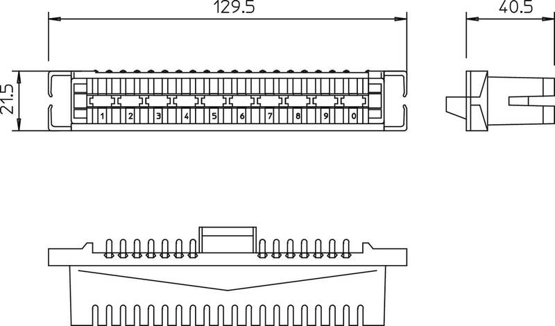 OBO Bettermann 5084008 Anschlussleiste LSA-A-LEI 10Doppeladern Steckverbinder - 4012195525134