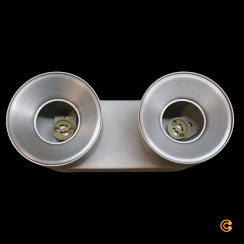 Nordlux Downlight Pitcher GU10 2-flammig Metall weiß dimmbar 24 cm - 5704924016196