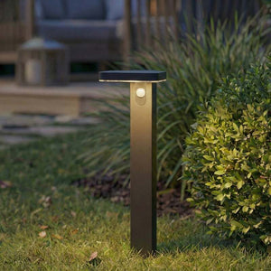 B-Ware Prios Wegeleuchte Gartenlampe LED Solarleuchte Sensor Tarlson schwarz 78,5 cm