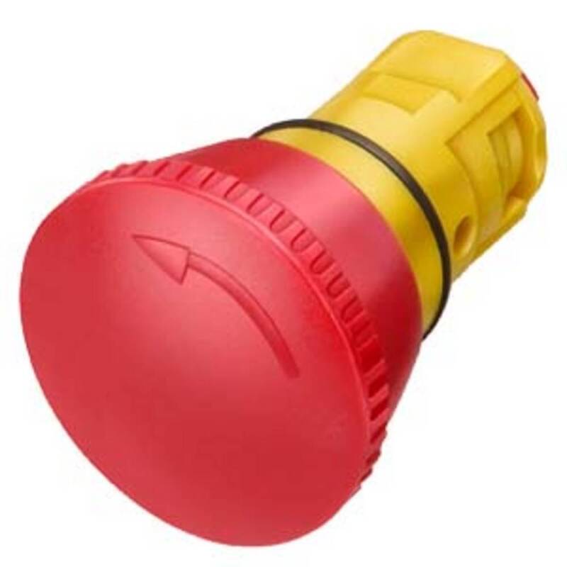 Siemens Not-Halt-Pilzdrucktaster 3SB2000-1AC01 IP65 rot rastend Ø28.5mm 1 Stück - 4011209027640
