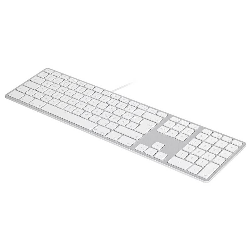MacLand Matias MT1003AL USB-Tastatur Deutsch QWERTZ Mac Aluminium USB-Anschluss - 0833742005480
