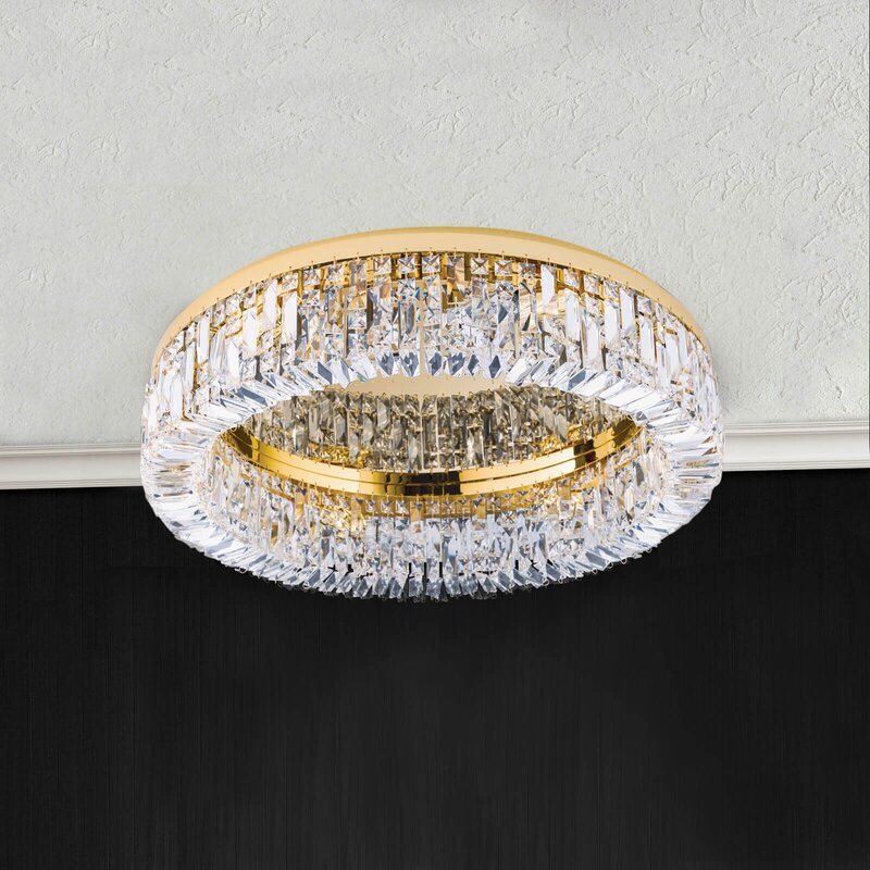 Orion Kristall-Deckenlampe Hängelampe Deckenlampe Leuchte Lampe E14 Ring Ø 59 cm - 9003090251575