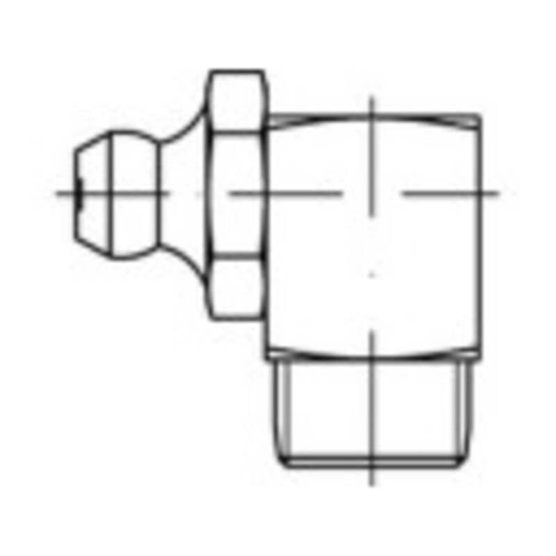 TOOLCRAFT Kegelschmiernippel Stahl galvanisch verzinkt Splinte Nieten Bolzen - 4053199272914