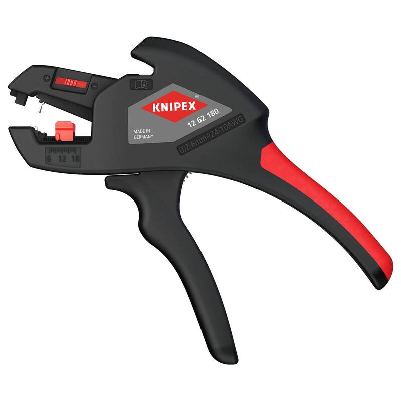 Knipex Abmantelungszange Kabelzange 0,2 bis 6 mm² 10 bis 24 AWG 180mm - 4003773054573