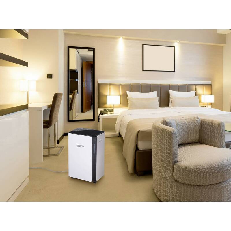 Sygonix Luftentfeuchter 20l/Tag 330W für Räume bis 104m² mit LED-Display weiß - 4064161340883