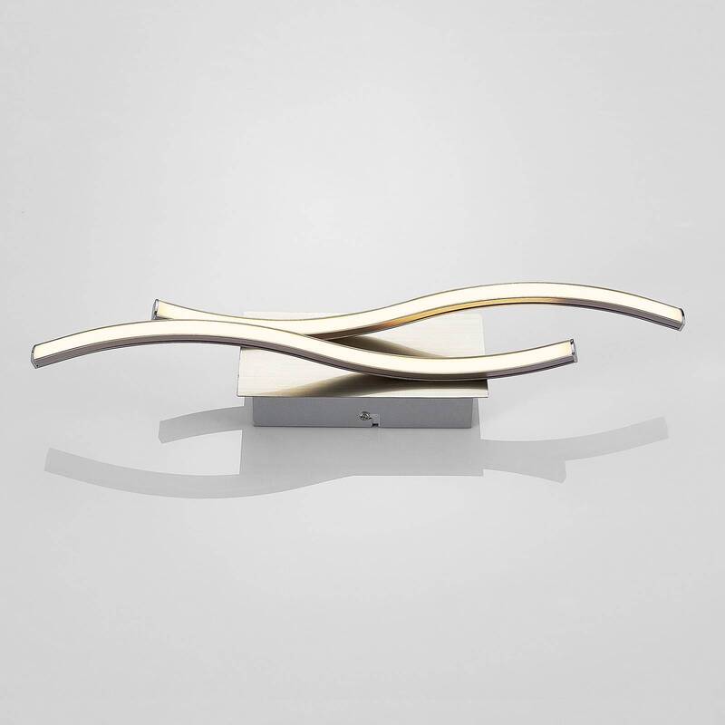 Lindby LED-Wandleuchte Safia in Wellenform Wandleuchte Lampe Leuchte Aluminium - 4251096537185