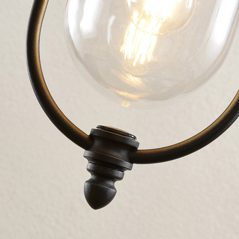 Lindby Außenhängeleuchte Clint LED Hängelampe Gartenleuchte dimmbar schwarz - 4251096573565
