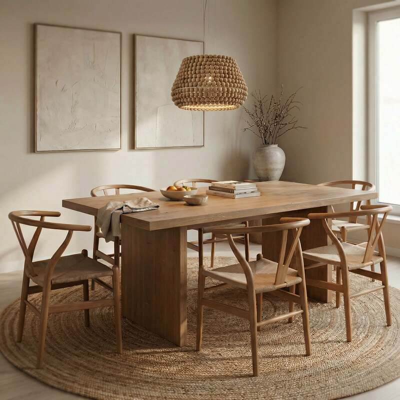 Lucande Hängeleuchte Melori LED Pendelleuchte Lampe dimmbar Holz schwarz Ø51cm - 4255830905186