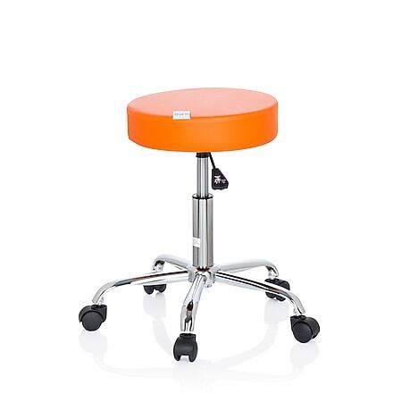 hjh OFFICE Operator II Arbeitsstuhl Hocker Drehstuhl orange 360° - 4251084663995