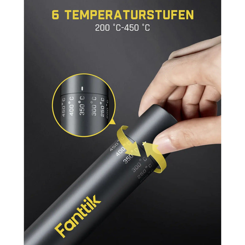 FANTTIK Lötkolben Set Lötstation Akku Lötspitzen Schwämme Pinzette Ständer USB - 4064161487700