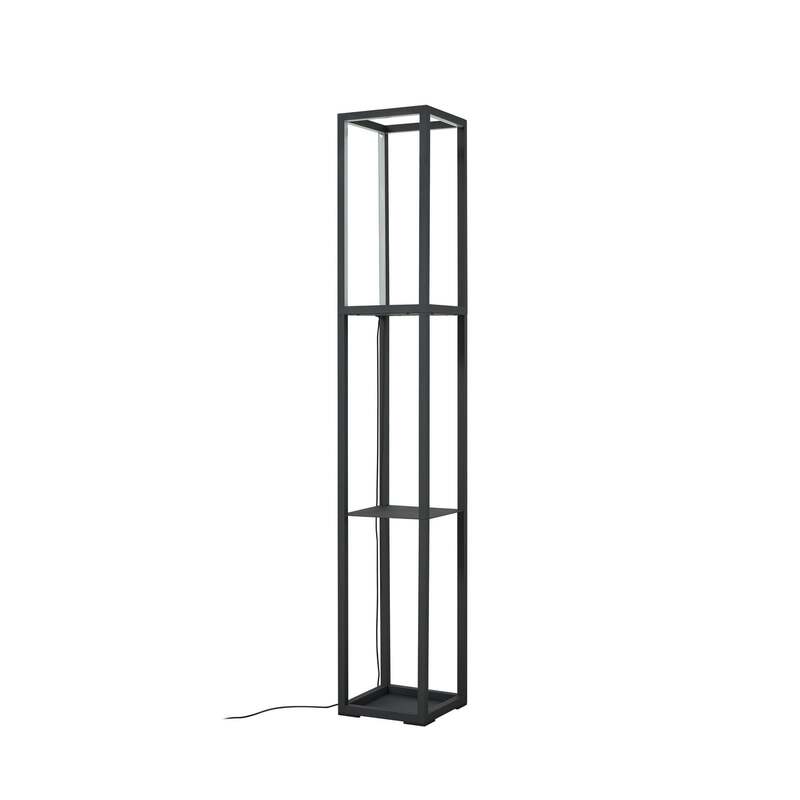 Lindby Stehleuchte Birta LED Lampe dimmbar schwarz 155cm mit USB-Ladeanschluss - 4251911792188
