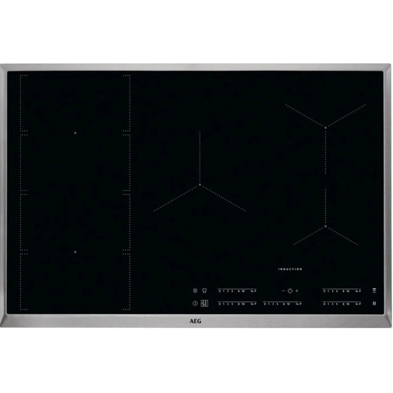 AEG Induktionskochfeld Herdplatte Flexibridge Edelstahl 80cm SIEHE TEXT/FOTOS - 7332543564514