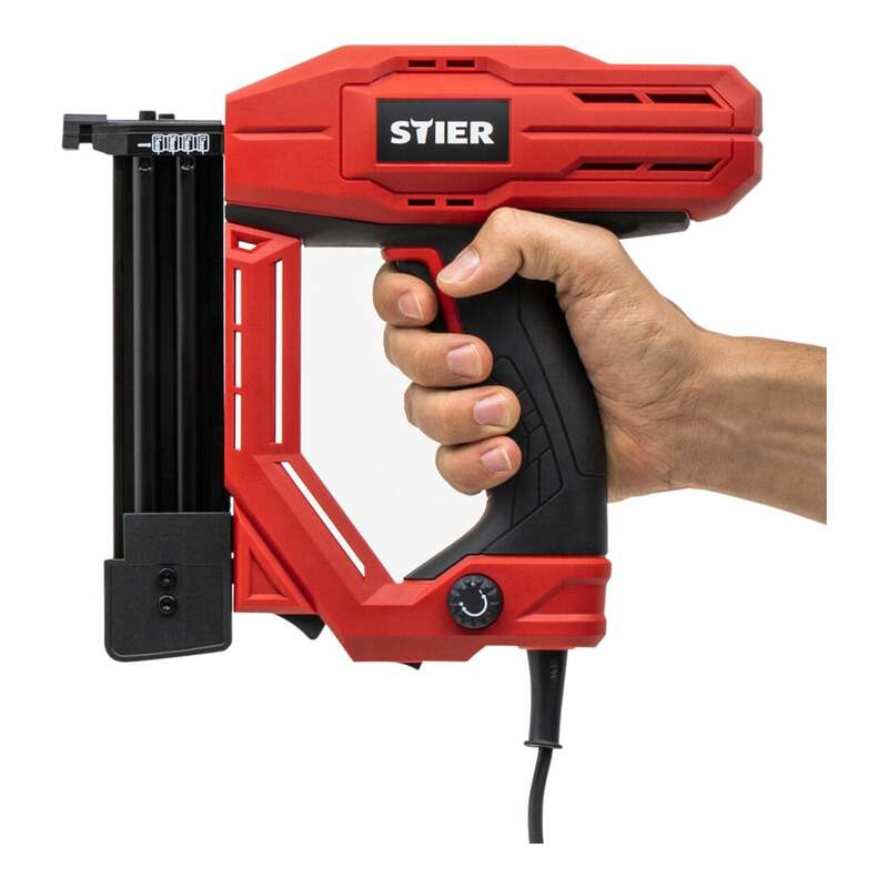 STIER Elektro-Kombi-Tacker TK-18 230V Nagler Tacker Handtacker 400 Nägel Klammer - 4251709612032