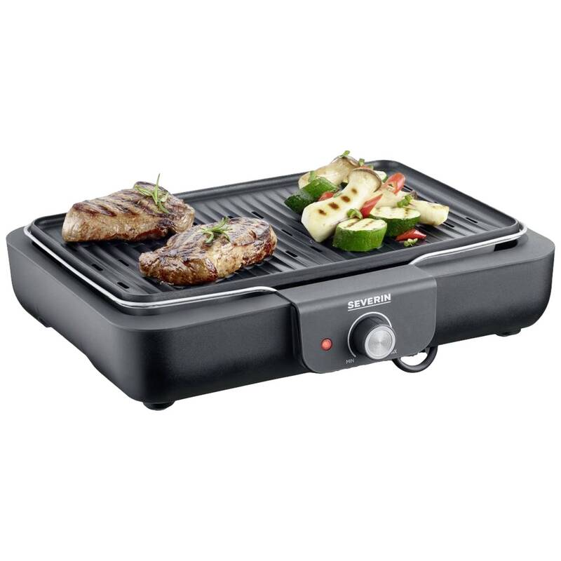 Severin Tischgrill PG8556 Elektrogrill Schwarz 2200W Schnellaufheizen 230°C - 4008146043666