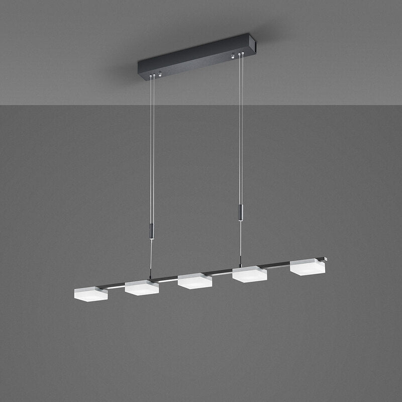 Bopp Plus Quad LED-Hängelampe fünfflammig schwarz/alu Hängeleuchte Lampe Leuchte - 4011895504661