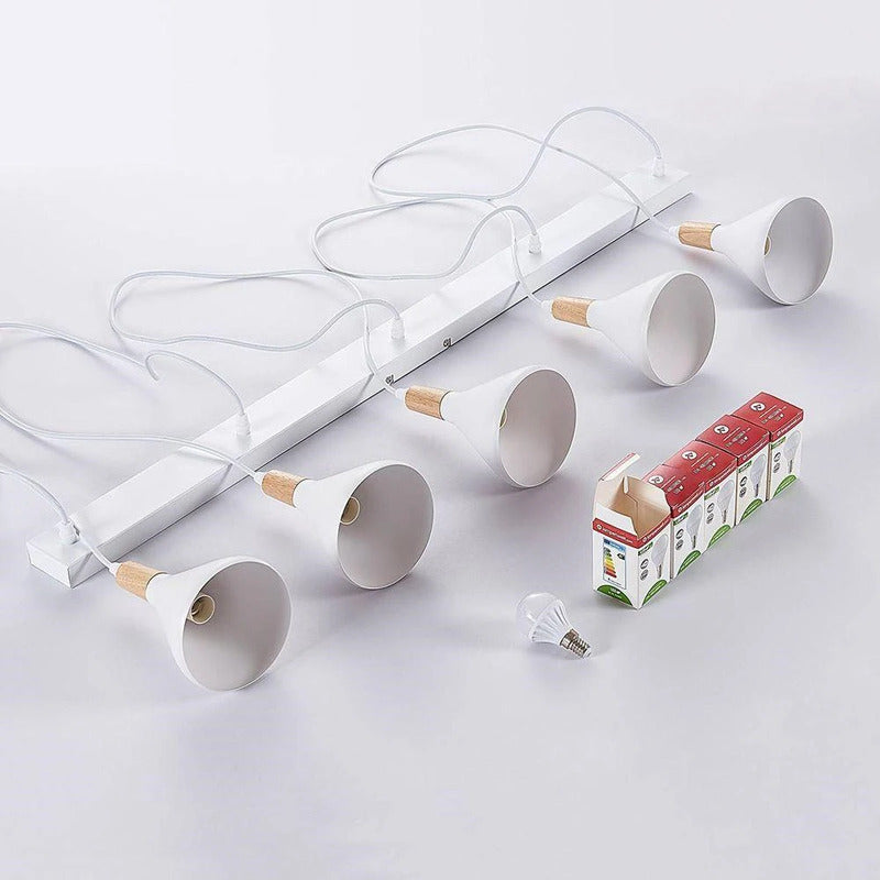 Lindby LED-Pendelleuchte Arina Hängeleuchte Deckenlampe Lampe Weiß 5-flammig - 4251096546972