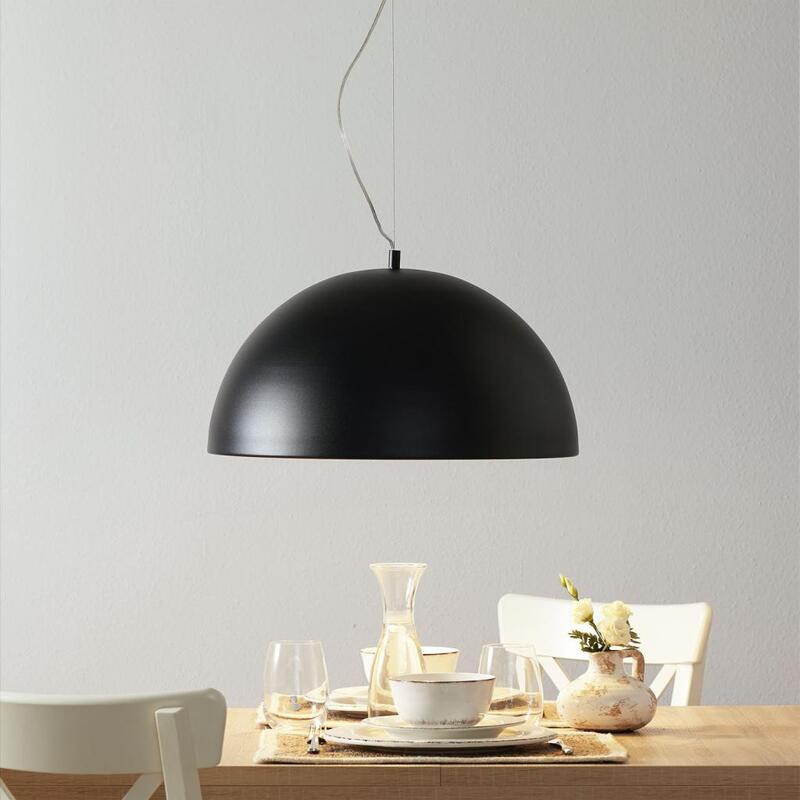 Lucande Maleo Hängeleuchte 53 cm schwarz Hängeleuchte Deckenlampe Pendelleuchte - 4251096576818