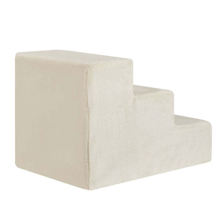 Haustiertreppe Timmy 3 Stufen Ein- und Ausstiegshilfe für Haustiere beige 36cm - 4260565527879