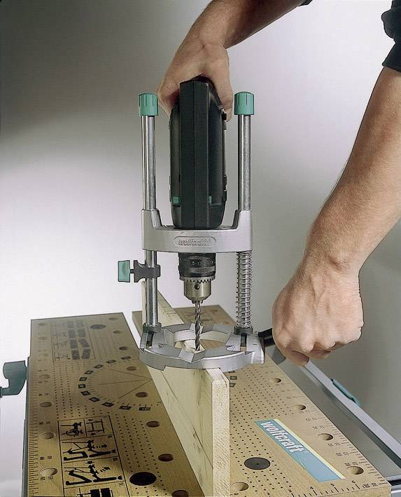 Wolfcraft Tecmobil Mobiler Bohrständer 265x150x295mm mit Zusatzhandgriff - 4006885452206