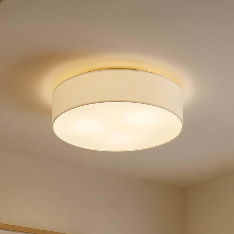 Lindby Deckenleuchte Sebatin LED Lampe Leuchte Deckenlampe dimmbar creme Ø50cm - 4251096503067