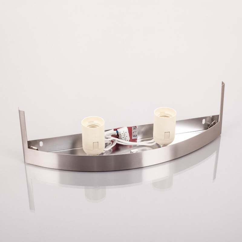 Lindby Wandleuchte Karla LED Wandlampe dimmbar Glas nickel weiß 35cm 2-flammig - 6291105706414