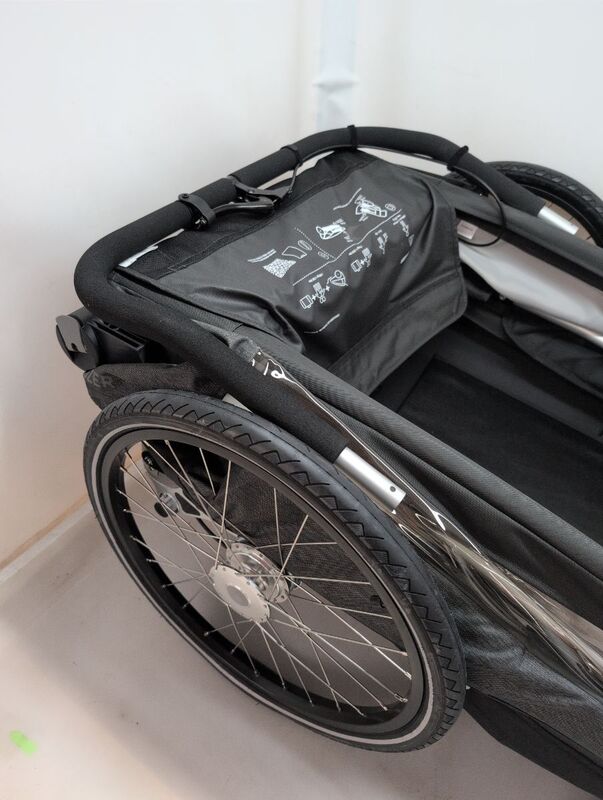 Croozer Fahrradanhänger Yuuna Moonlight Black Zweisitzer Premium Sitz 3-Rad 40kg - 2000586522161