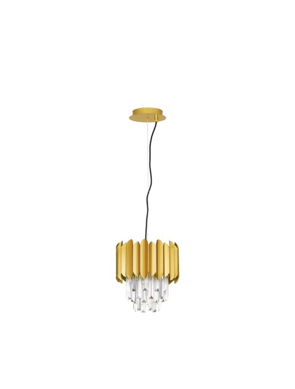 Nova Luce Pendelleuchte Hängeleuchte Magnolia Gold E14 LED dimmbar Lampe Ø 25 cm - 5212017434920