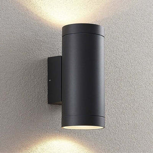 B-Ware Lucande Außenwandleuchte Thomke 2-flammig LED Gartenlampe anthrazit IP65 25,2cm