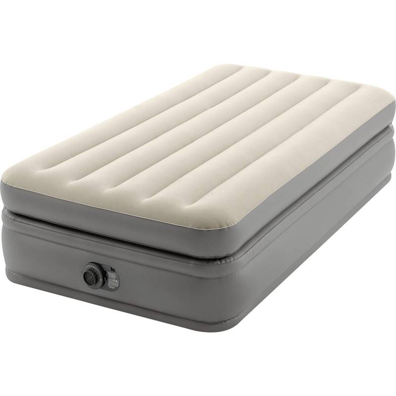 Intex TWIN Comfort elevated airbed Luftbett 220-240V Interne Pumpe Beige Braun - 6941057422923