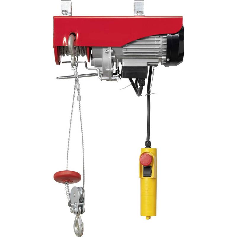 Toolcraft Elektrischer Seilhebezug 600kg Tragfähigkeit 300kg 18m Seil-Länge - 4016139192413