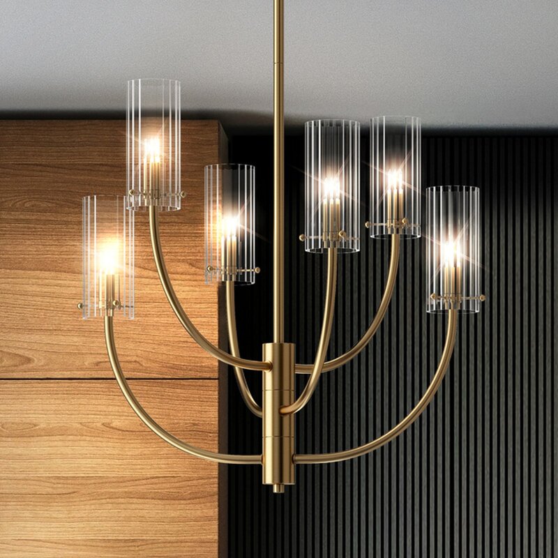 Maytoni Arco Hängeleuchte Hängeleuchte Lampe Kronleuchter 6-flmg. G9 messing kla - 4251110034065
