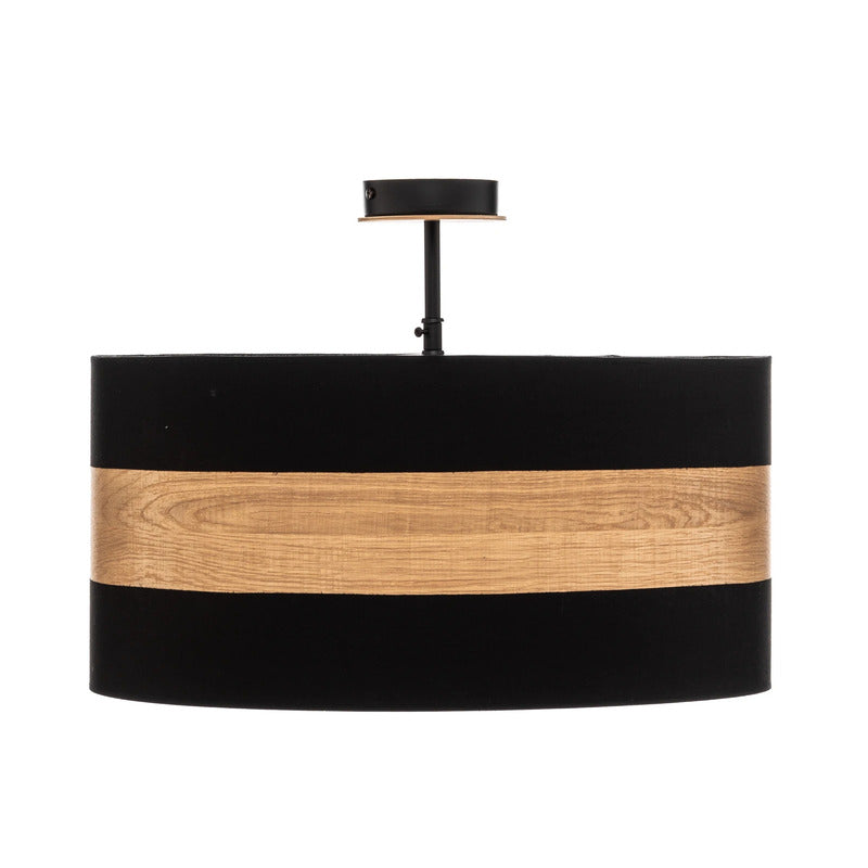 Deckenleuchte Terra aus Holz und Textil schwarz Deckenlampe Lampe Leuchte Spot - 5902693762911