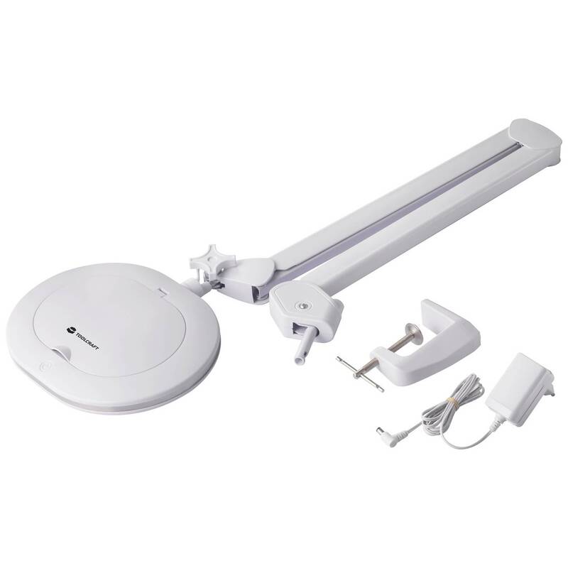 Toolcraft LED Vergrößerungsleuchte 800lm dimmbar 1,75-fach mit Tischklemme - 4064161199504