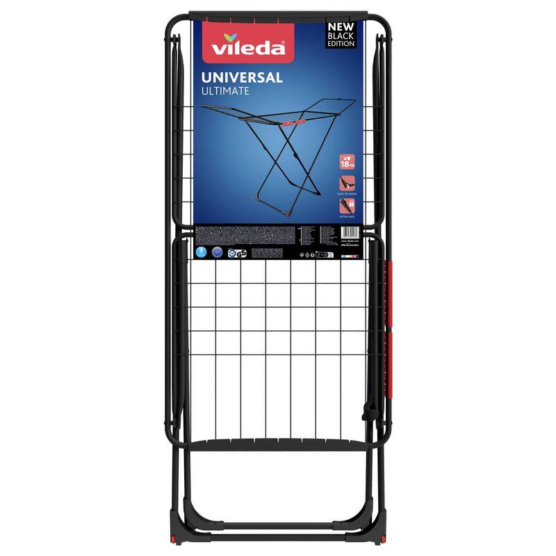 Vileda Wäscheständer Wäschetrockner Universal Ultimate 18m² schwarz funktional - 4023103244030