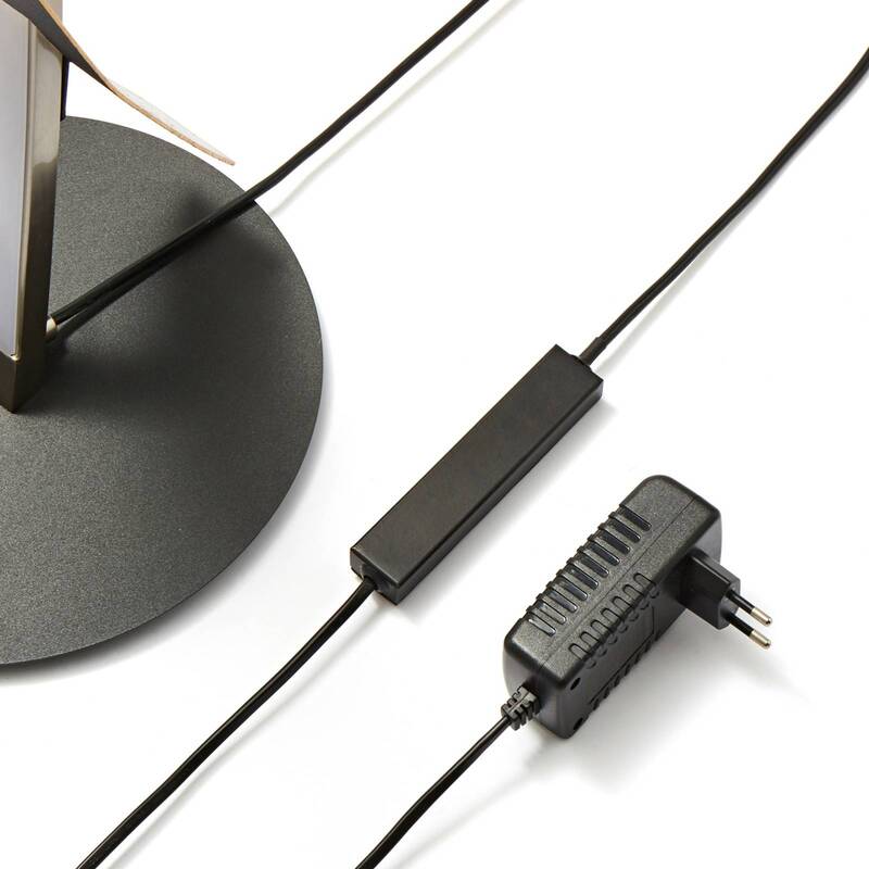 Stehleuchte Lampe Lucande LED Marija Metall schwarz Wohnbereich dimmbar 140 cm - 4251096553697