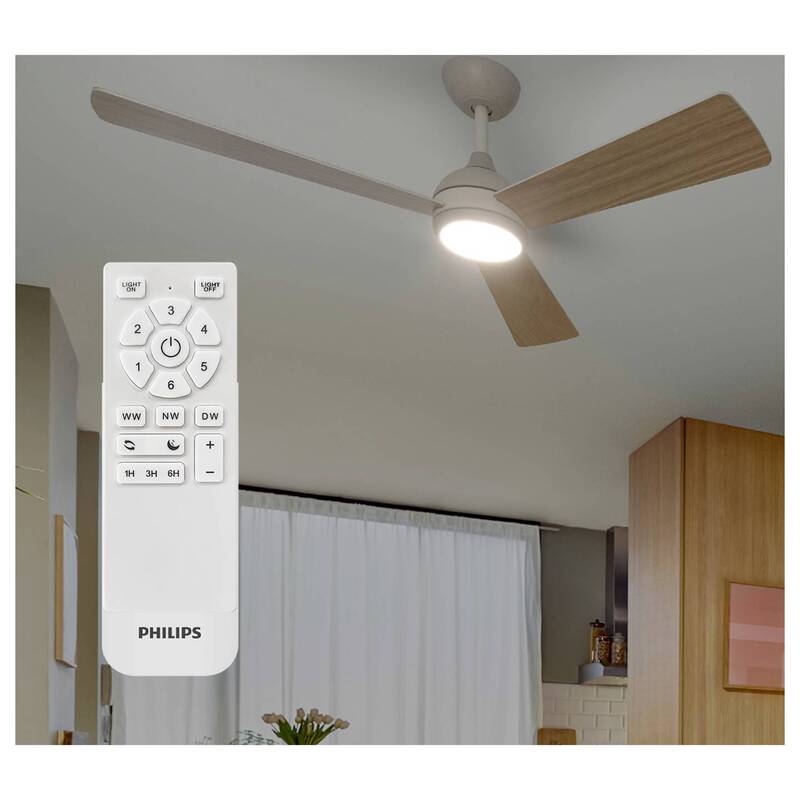 Philips Deckenventilator Civx mit Fernbedienung 32W 170m³/min LED braun weiß - 8721103103192