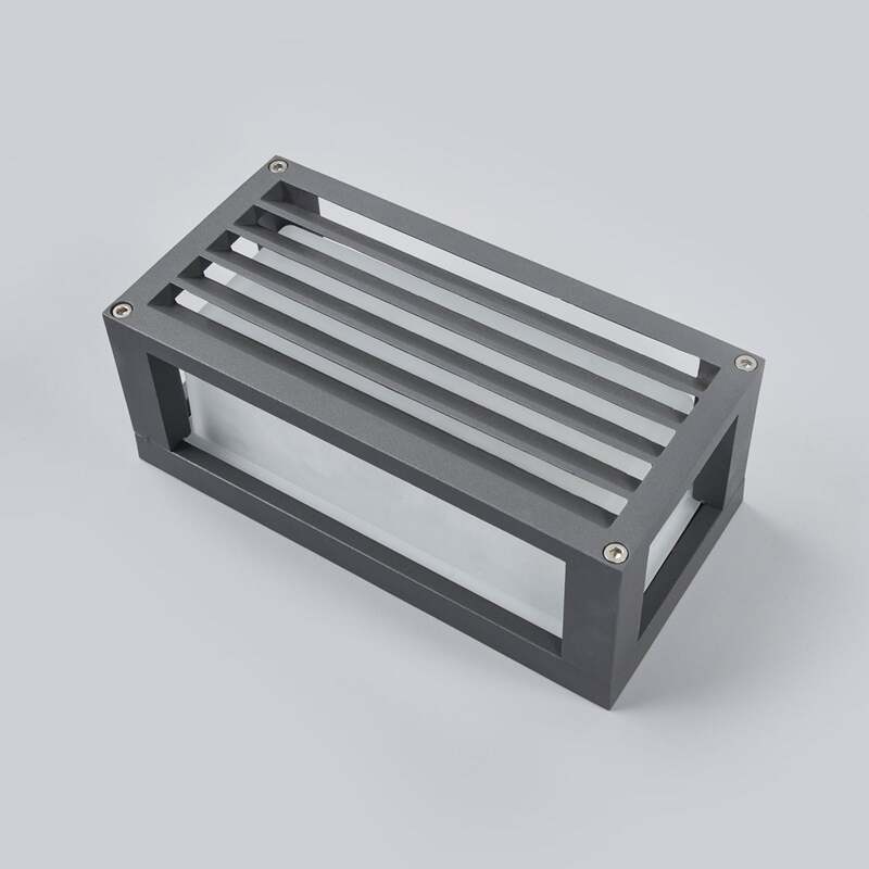 Lucande Außenwandleuchte Aurelien LED Gartenlampe dimmbar anthrazit 25x12,5cm - 4251096537949