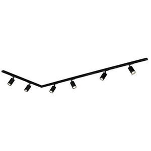 B-Ware Briloner Schienen-Komplett-System GU10 1-phasig 6-flammig LED schwarz 2250mm