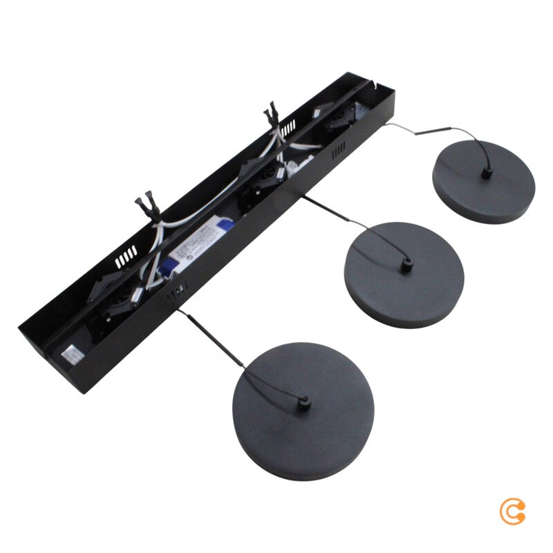 JUST LIGHT Pendelleuchte Hängeleuchte LED Plata schwarz 3000K SIEHE TEXT - 4043689019211