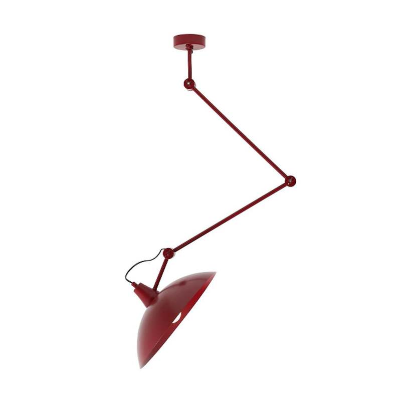 ALDEX Hängeleuchte Melos dunkelrot Metall Ø 36 cm höhenverstellbar dimmbar - 5904798662394