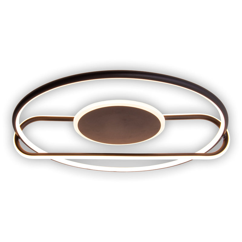 Deckenleuchte Lampe Näve LED Brendan schwarz Aluminium Silikon rund 54 cm - 4003222884225