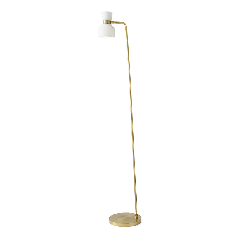 miloox by Sforzin Stehleuchte Designer Leuchte Fifty gold-weiß 162cm Metall Glas - 8050612940647