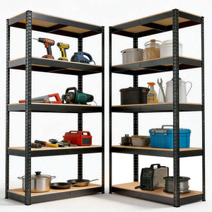 B-Ware Lagerregal Basic 2er Set Schwerlastregal Metall 1750kg Tragkraft 180x90x40cm